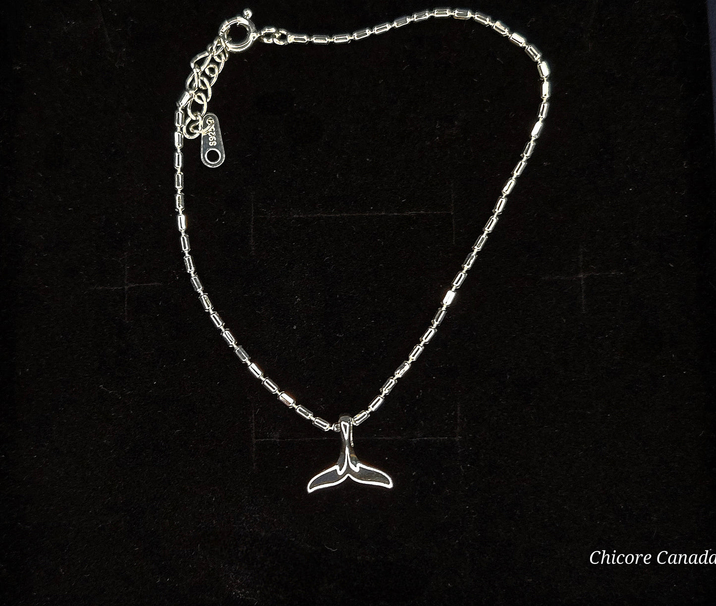 Enchanting 925 Sterling Silver Adjustable Bracelet with Mermaid Tail Charm