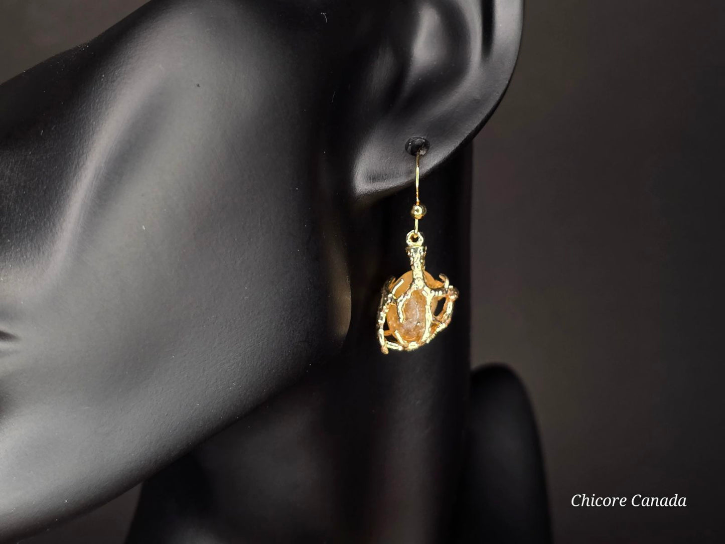 Elegant Handcrafted Citrine Earrings – Timeless Jewelry with a Refined Golden Glow