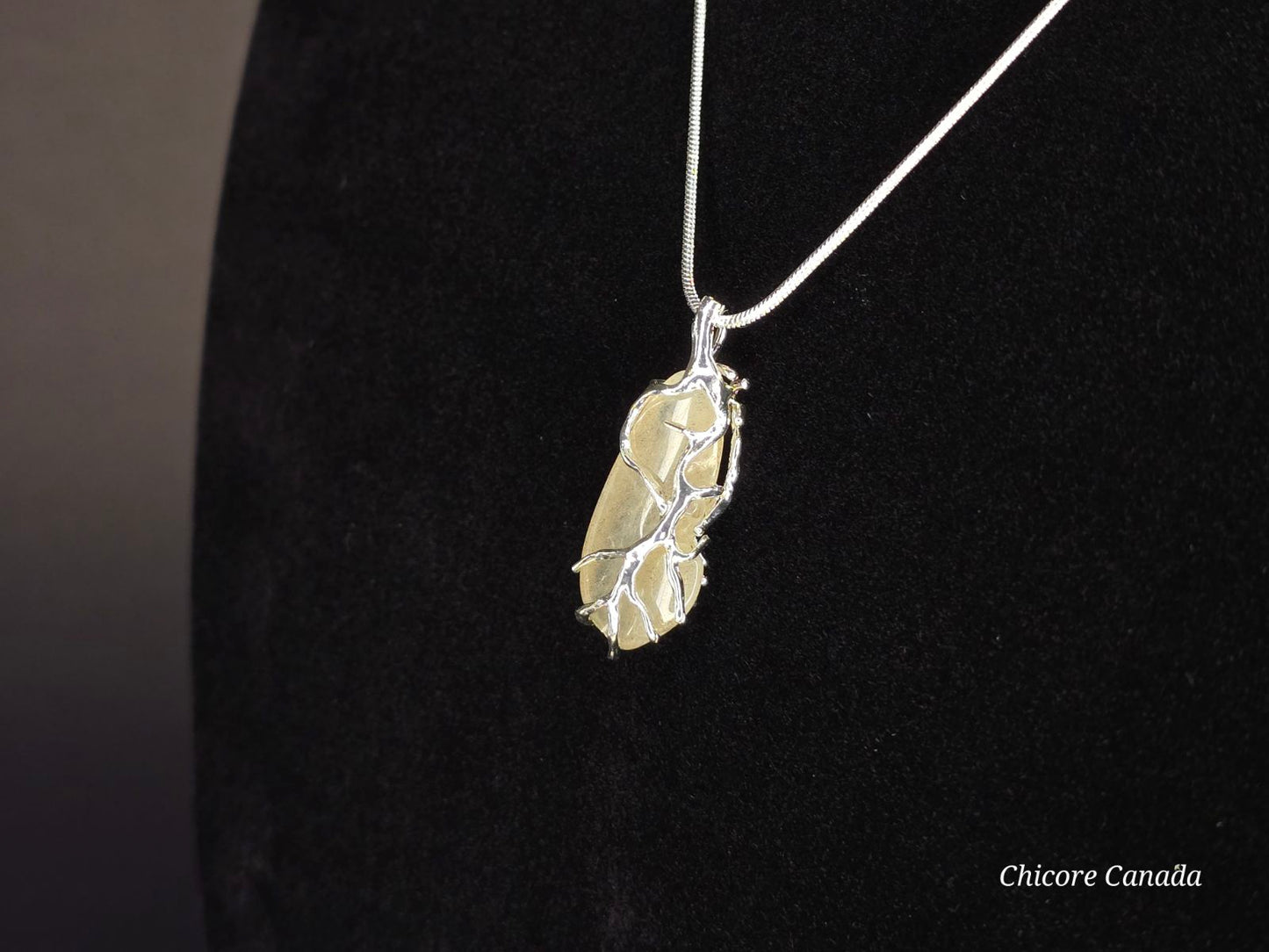 Moonstone Natural Stone Pendant Necklace