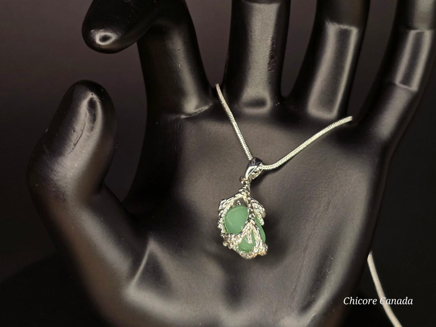 Collier pendentif en jade naturel fait main élégant – Un symbole de grâce intemporelle