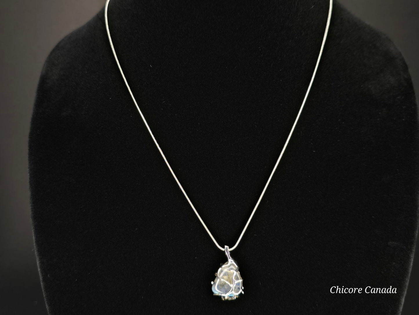Collier délicat avec pendentif en pierre de lune