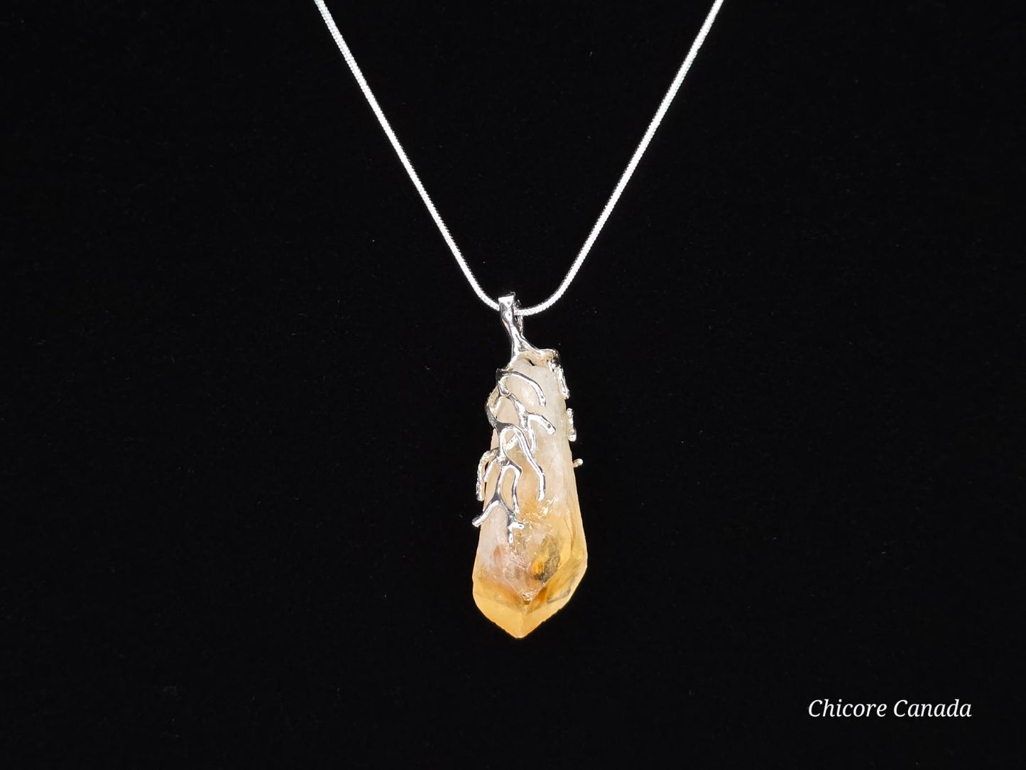 Elegant Handmade Brazilian Citrine Pendant Necklace