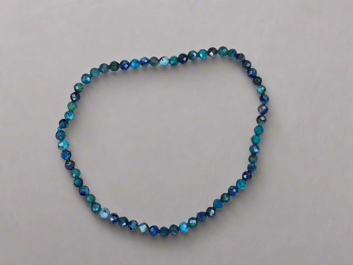 Blue Muse - Dainty Faceted Blue Apatite Bracelet