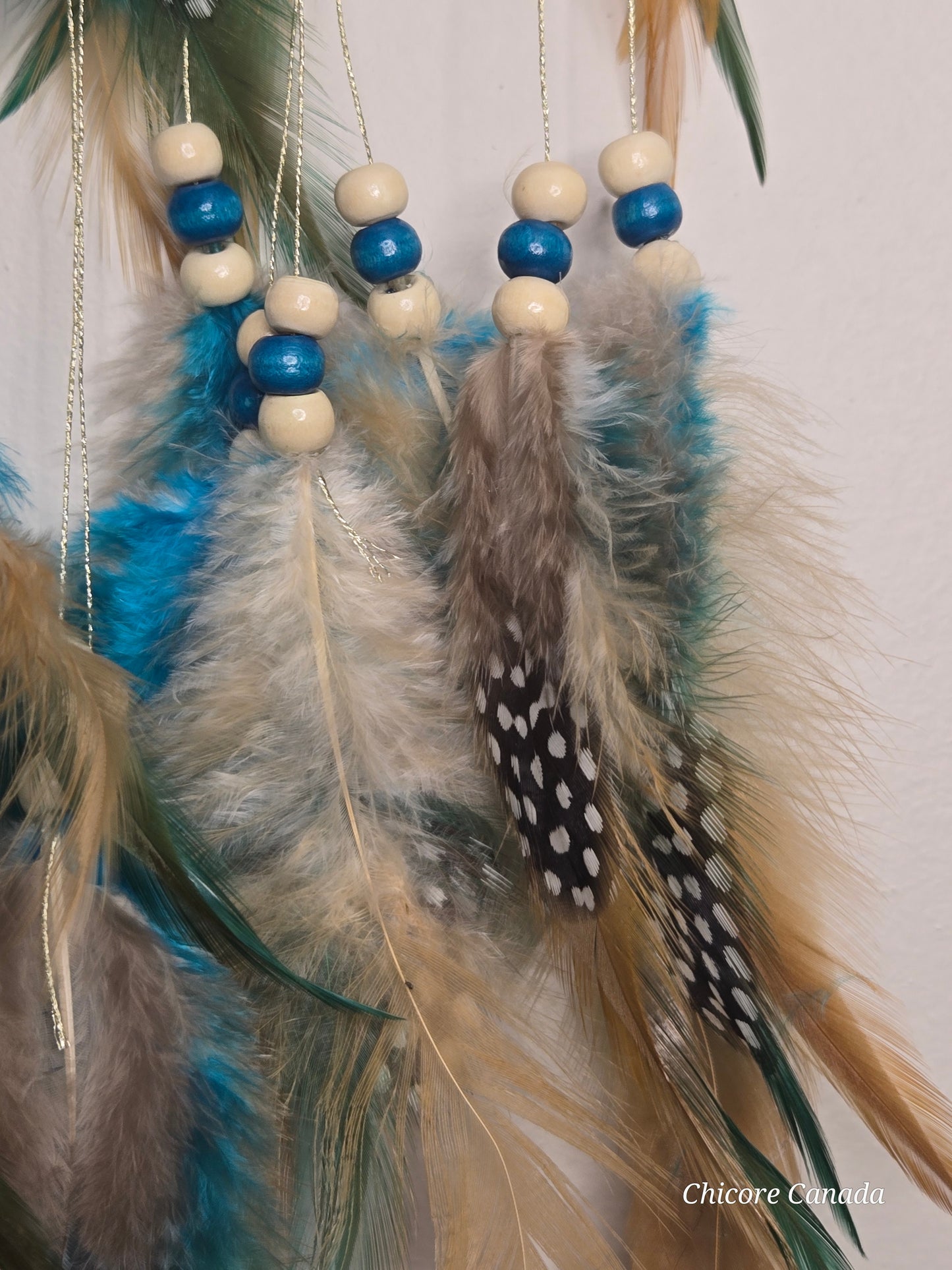Boho Charm for Peaceful Nights - Handmade Dreamcatcher with Turquoise Stones