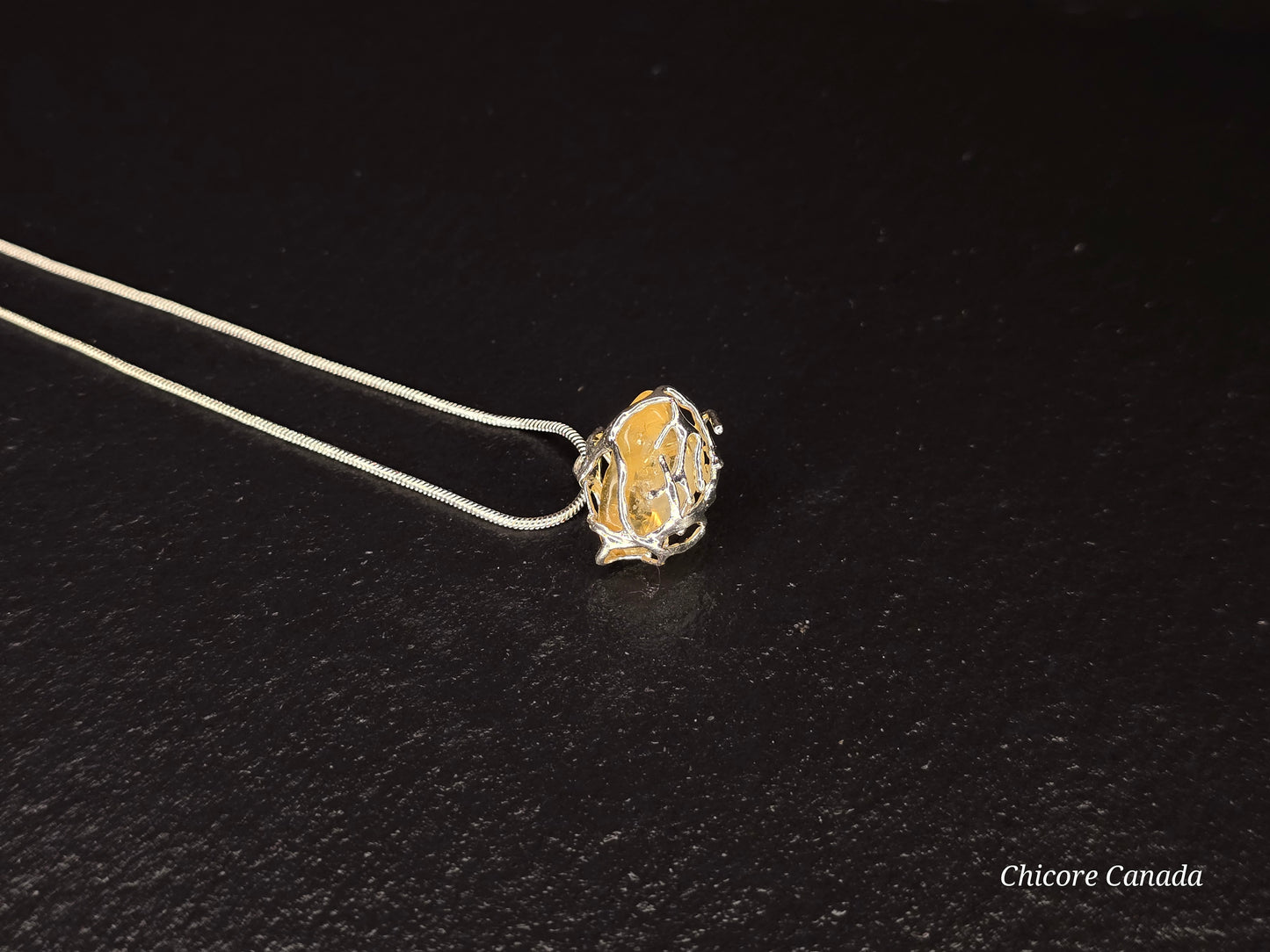 Refined Radiance: Natural Citrine Necklace