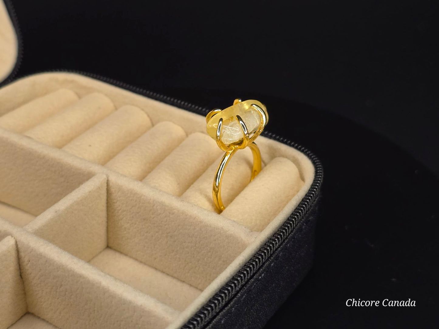 Citrine Adjustable Delicate Ring