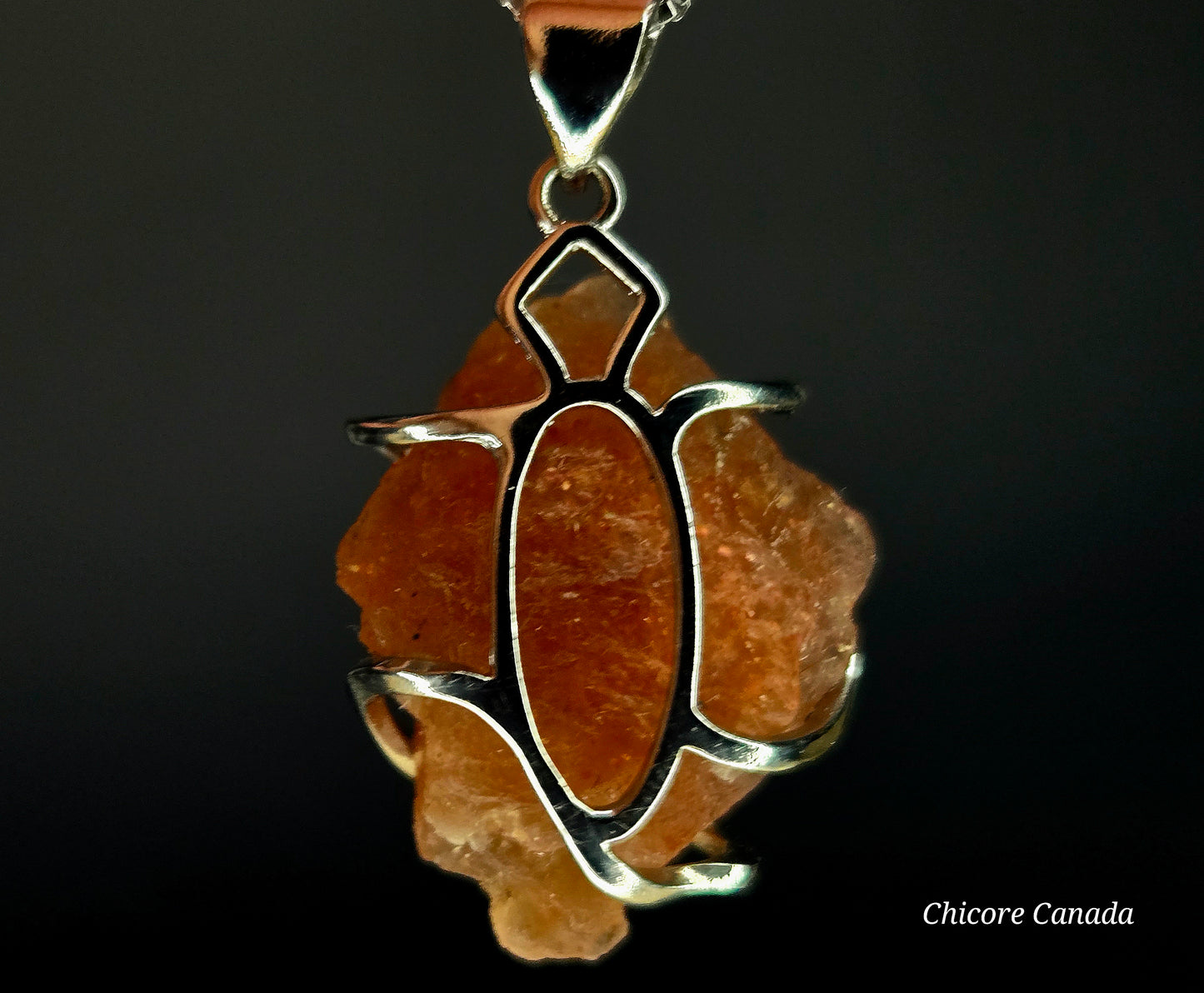 Raw Sunstone Handmade Pendant with Adjustable Necklace – Sophisticated and Timeless Design