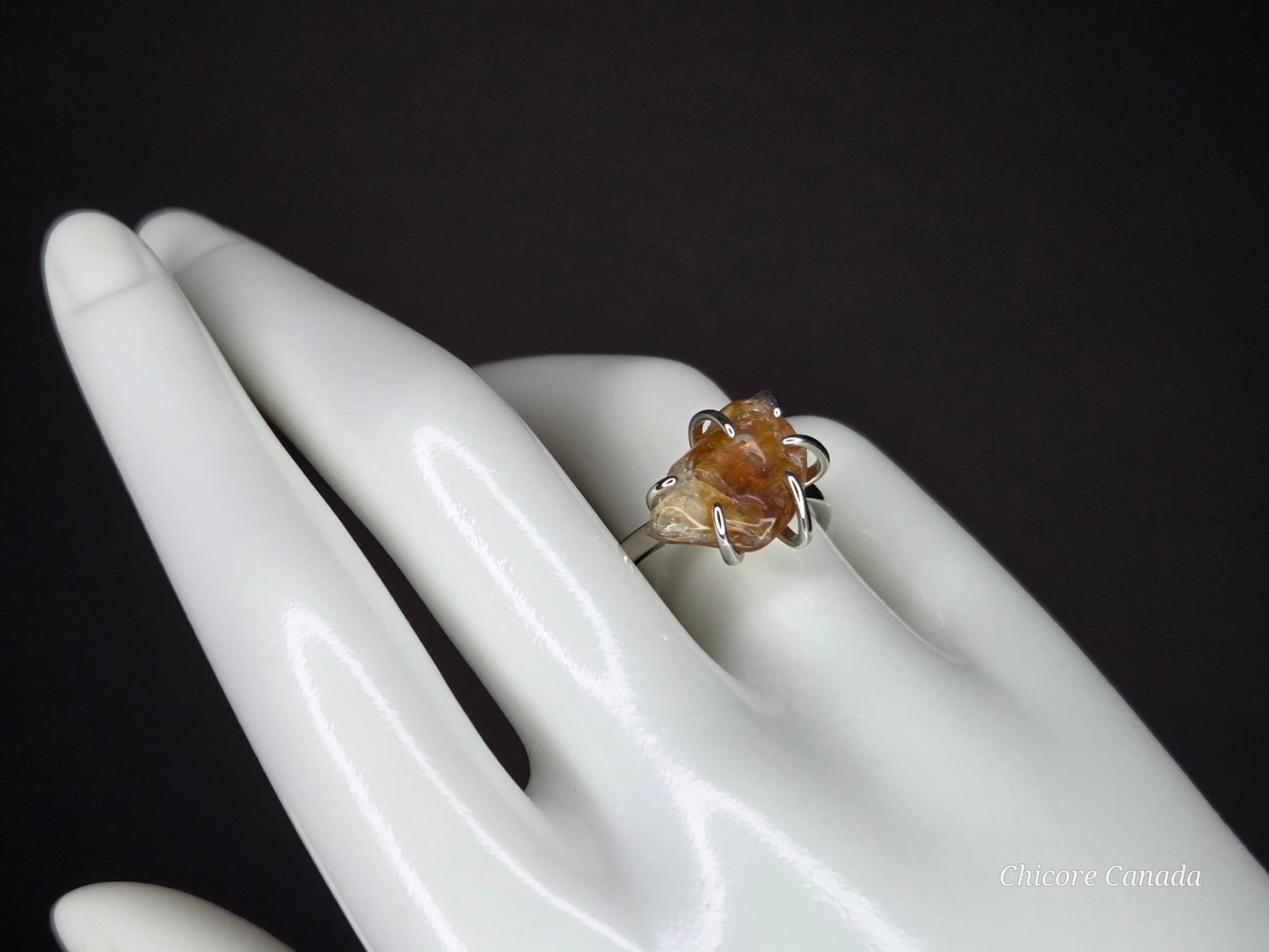 Adjustable Citrine Ring – Handmade Natural Gemstone Jewelry