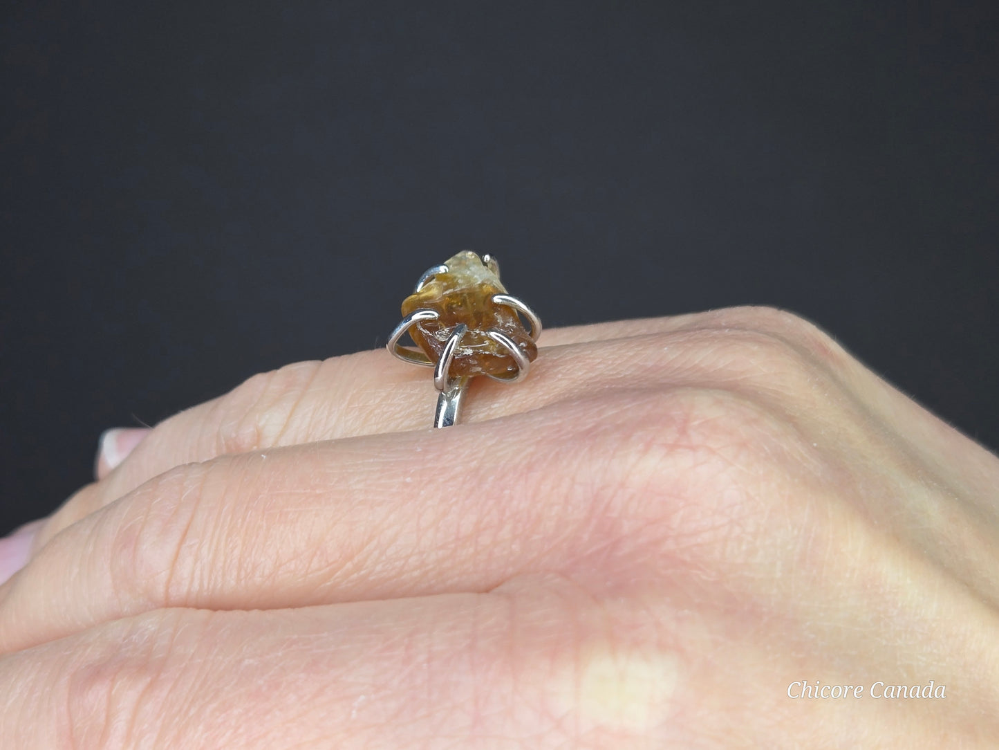 Adjustable Citrine Ring – Handmade Natural Gemstone Jewelry