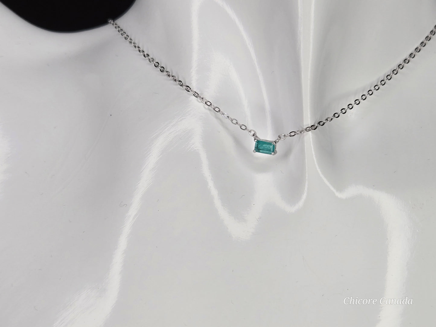 Rare Paraiba Green Tourmaline Dainty Pendant – Luxurious Adjustable Necklace for Elegance & Energy Balance