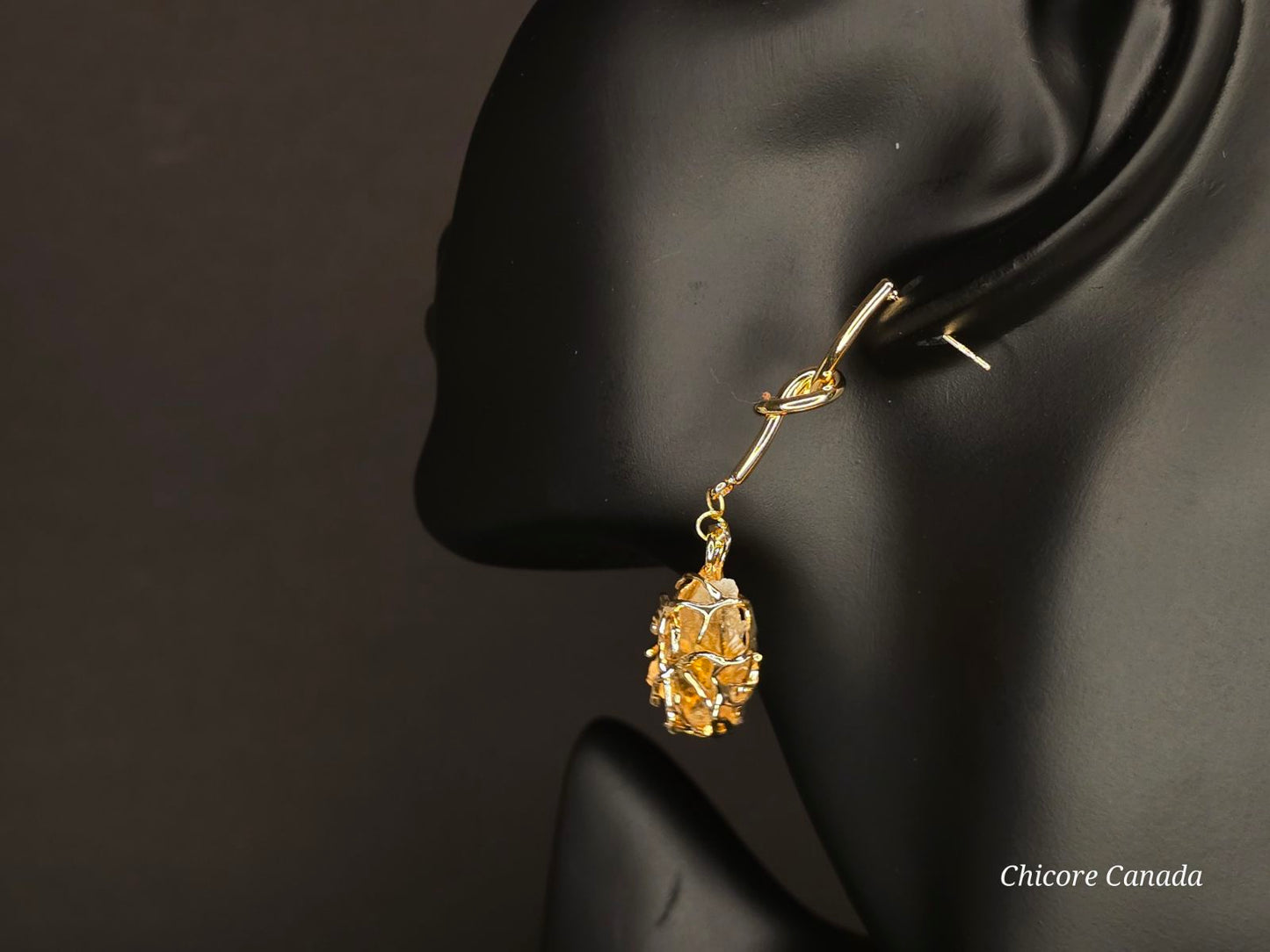 Elegant Sunshine: Handmade Natural Citrine Earrings