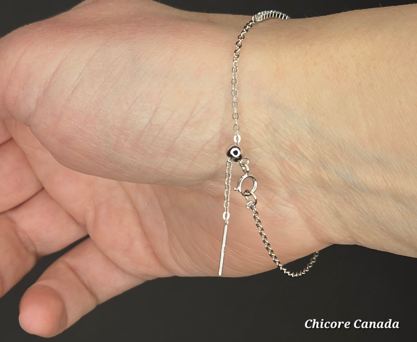 Adjustable Sterling Silver Heart-Shaped Opal Bracelet with Cubic Zirconia – Delicate Elegance & Love