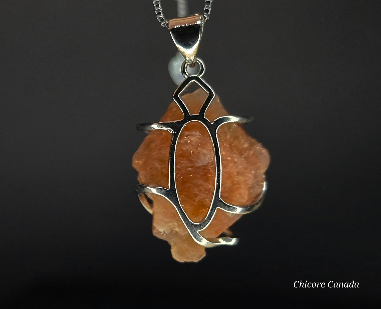 Raw Sunstone Handmade Pendant with Adjustable Necklace – Sophisticated and Timeless Design