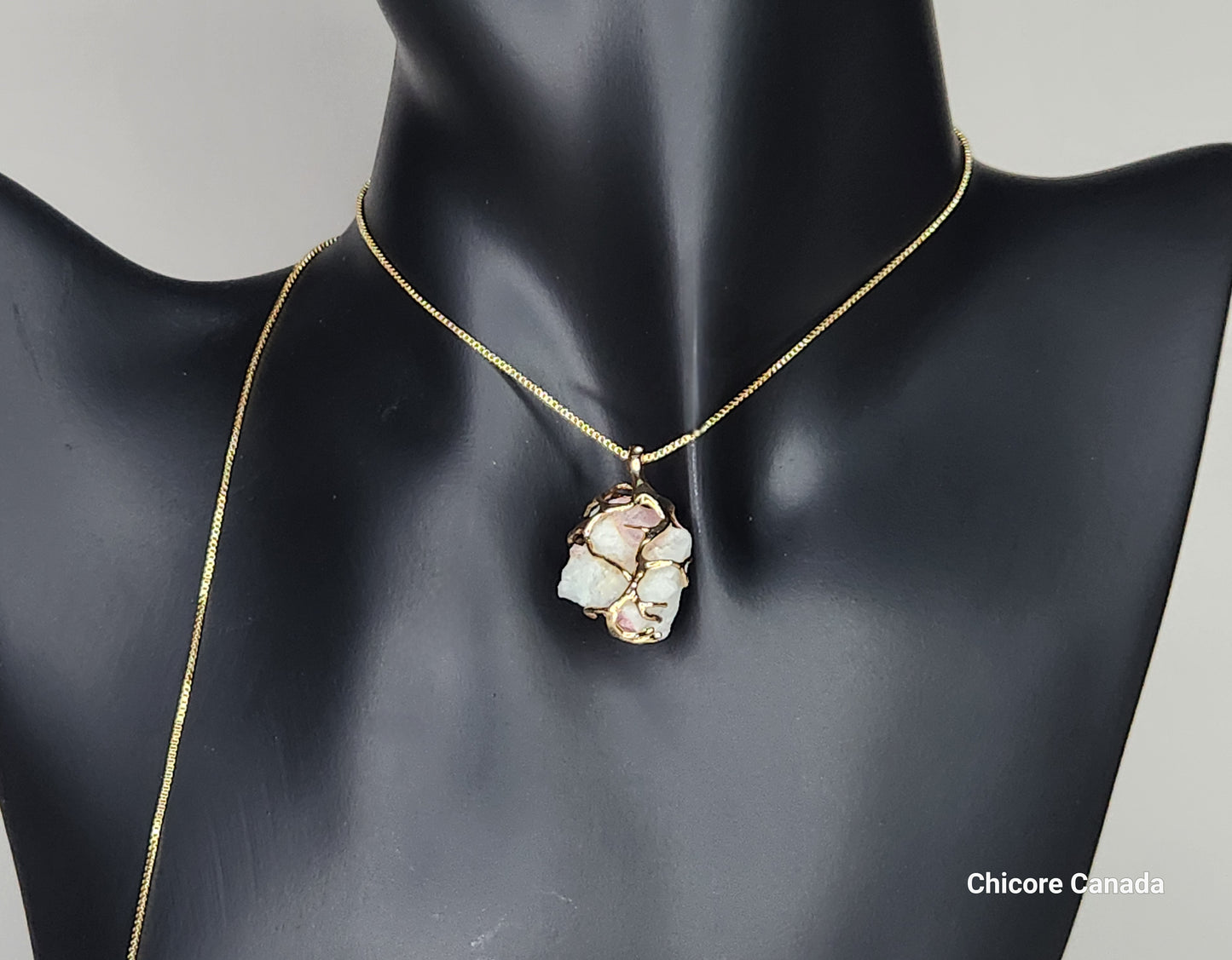 Handmade Natural Raw Pink Tourmaline Pendant Necklace – A Sophisticated Elegance