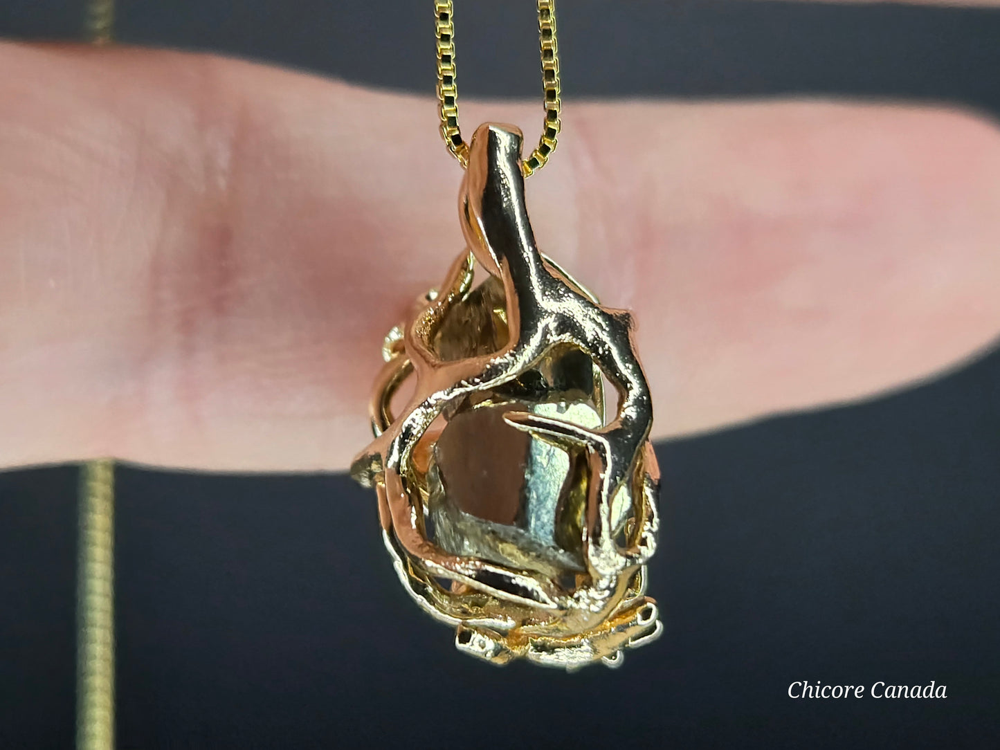 Allure of Raw Pyrite – Handmade Delicate Pendant with Adjustable Necklace