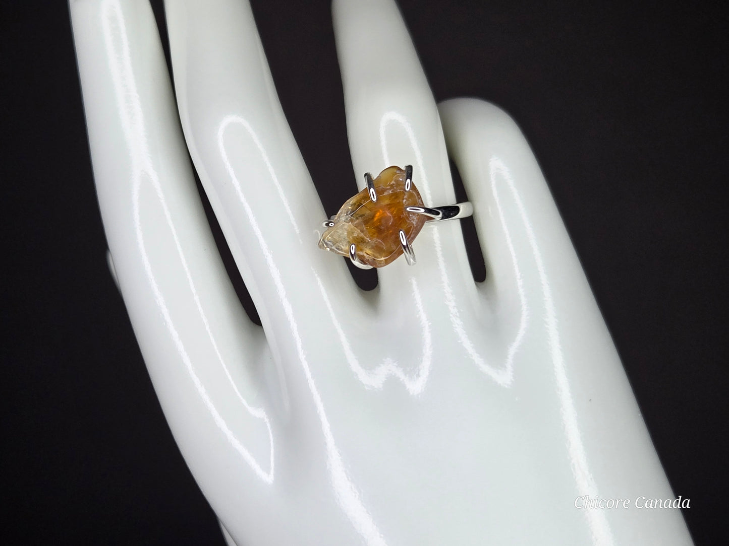 Adjustable Citrine Ring – Handmade Natural Gemstone Jewelry