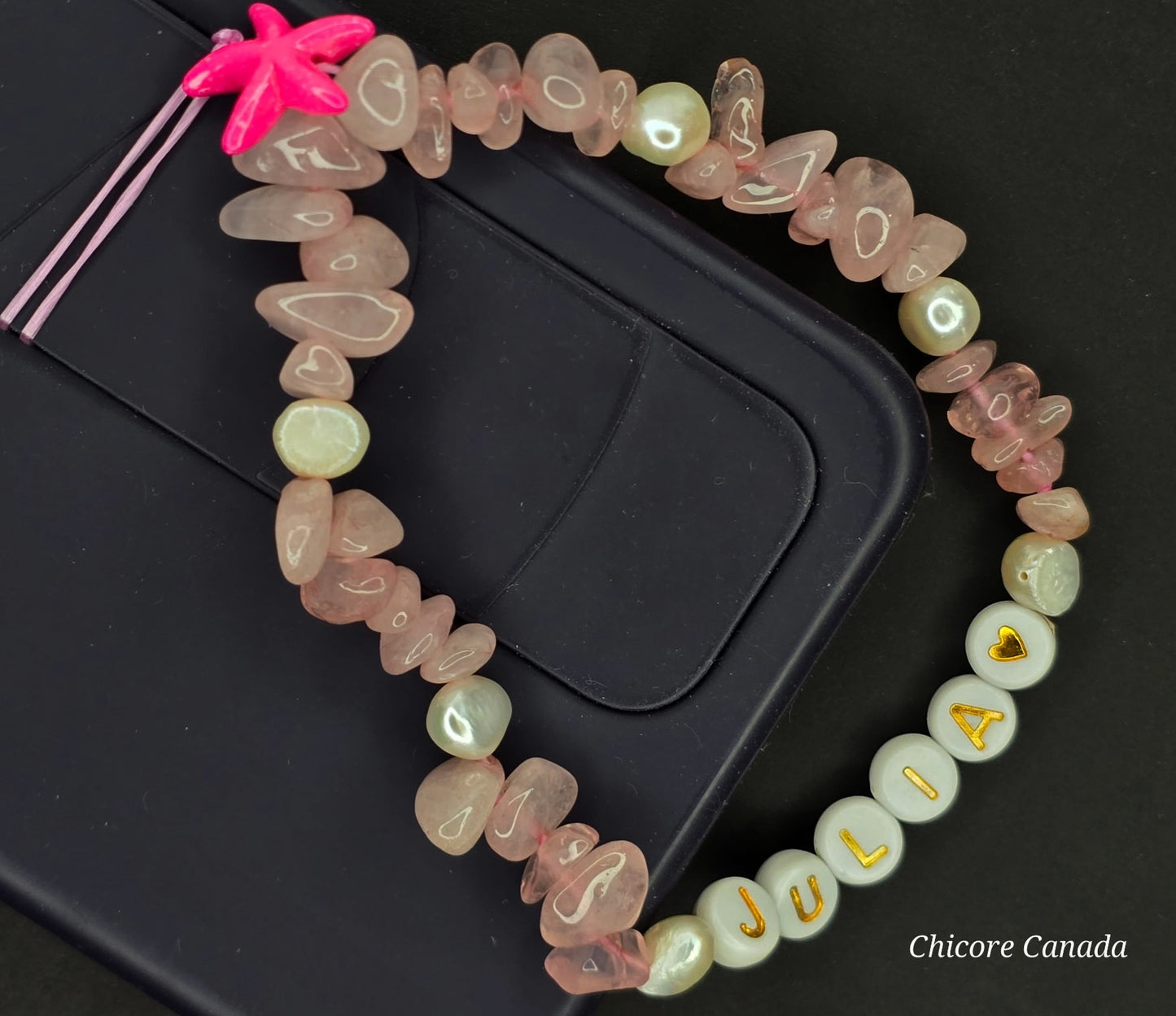Blush & Balance – Handmade Rose Quartz Gemstone Phone Charm