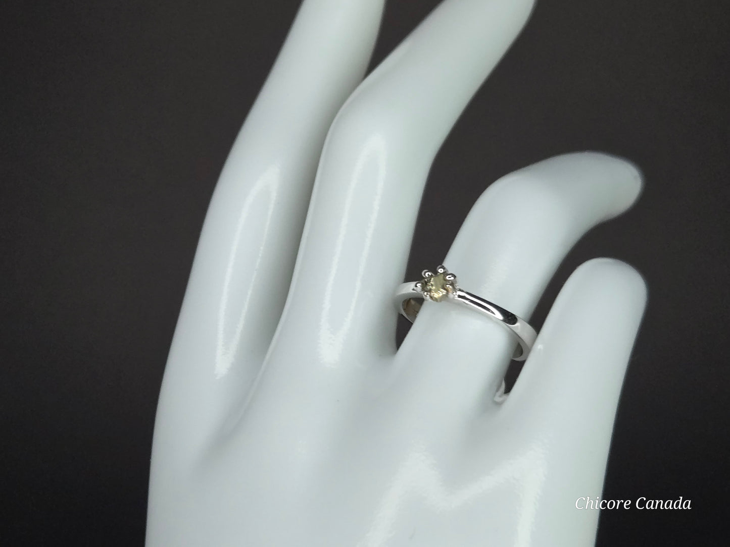 Elegant Touch – Dainty Handmade 925 Sterling Silver Adjustable Ring