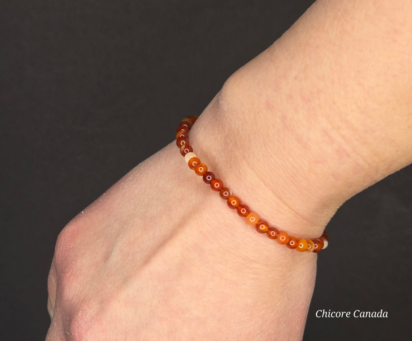 Dainty Carnelian Beaded Bracelet – A Bold Spark of Confidence and Creativity