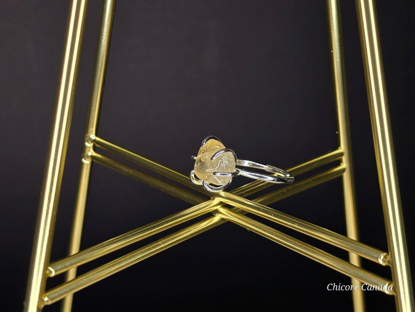 Citrine Adjustable Ring: Positive Energy and Elegance