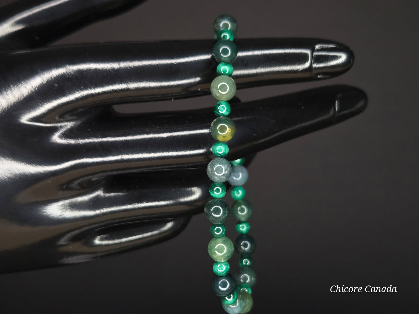 Forest Luxe – Handmade Moss Agate & Malachite Bracelet for Grounding and Sophisticated Renewal