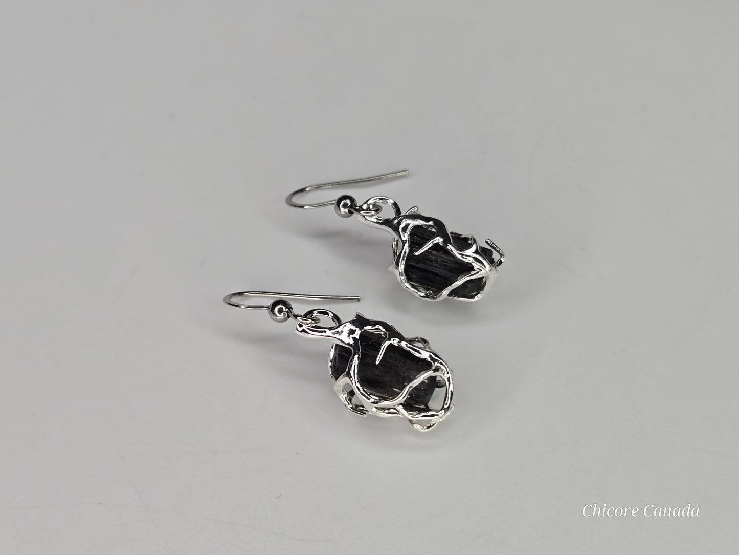 Timeless Protection: Drop Earrings Featuring Black Tourmaline
