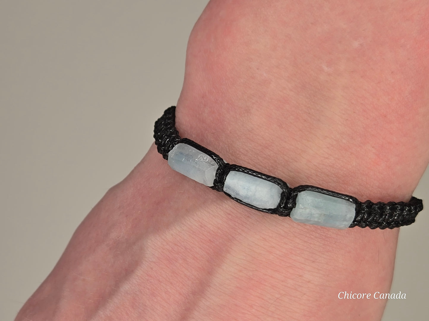 Aquamarine Bracelet for Him - Calm Confidence & Clarity in Every Stone