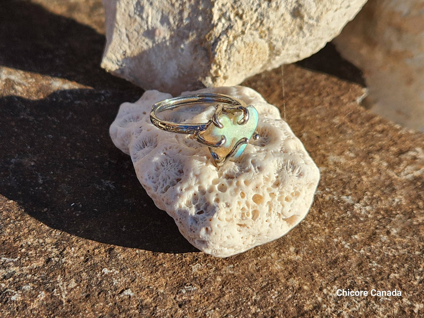 Delicate Moonstone Adjustable Ring