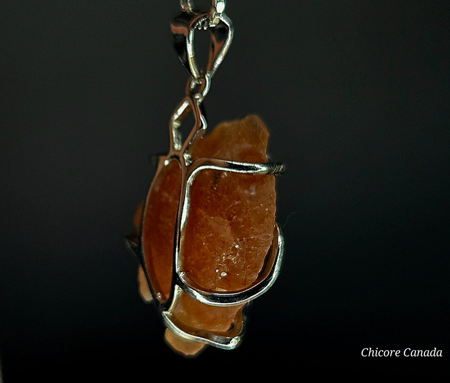 Raw Sunstone Handmade Pendant with Adjustable Necklace – Sophisticated and Timeless Design