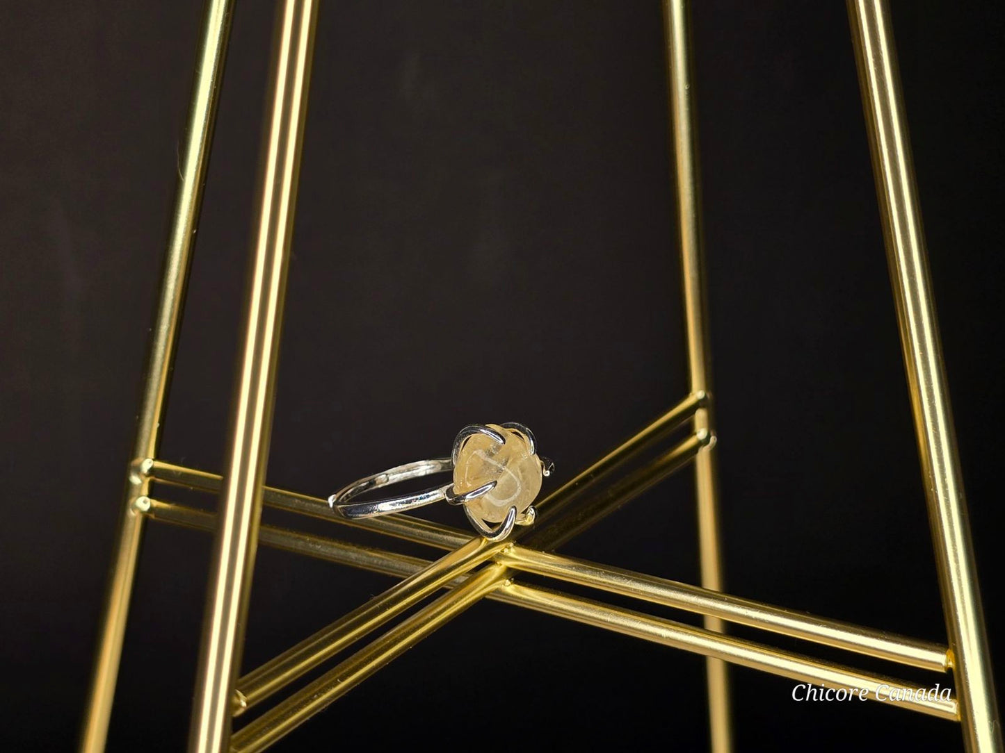 Citrine Adjustable Ring: Positive Energy and Elegance