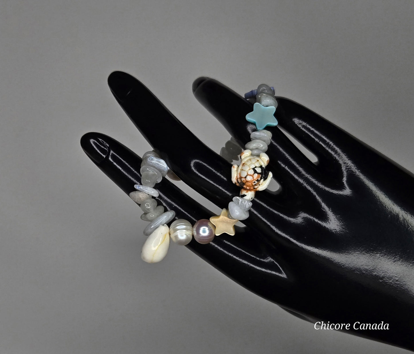 Boho Beach Charm Moonstone Bracelet – Customizable Summer Jewelry