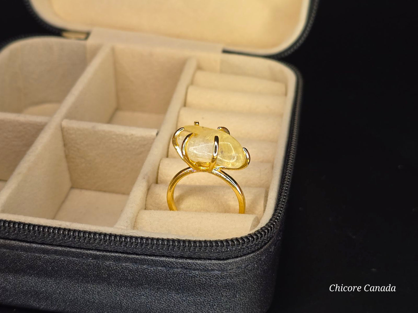 Citrine Adjustable Delicate Ring