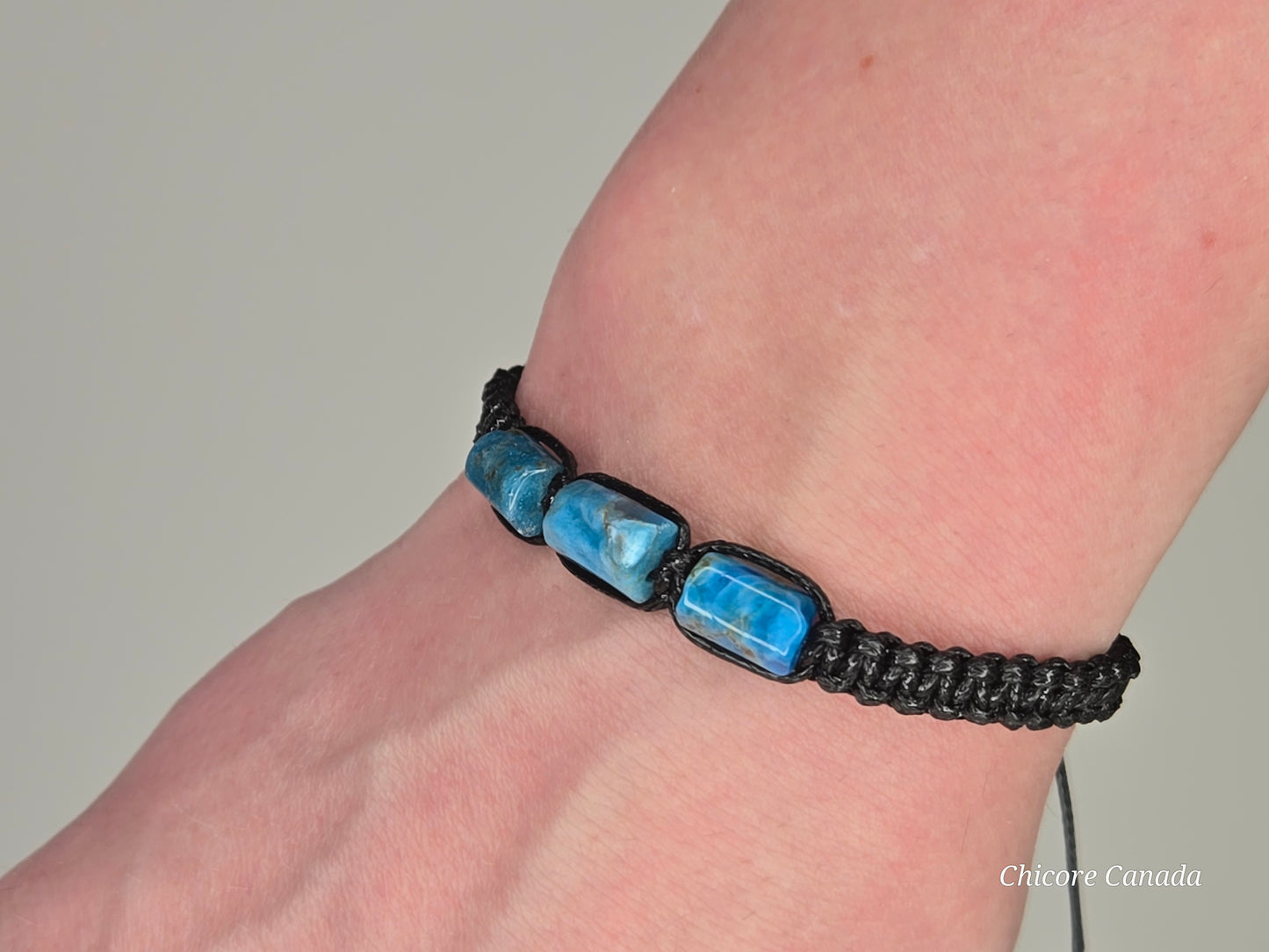 Blue Apatite Bracelet for Him - A Refined Fusion of Focus, Confidence & Purpose