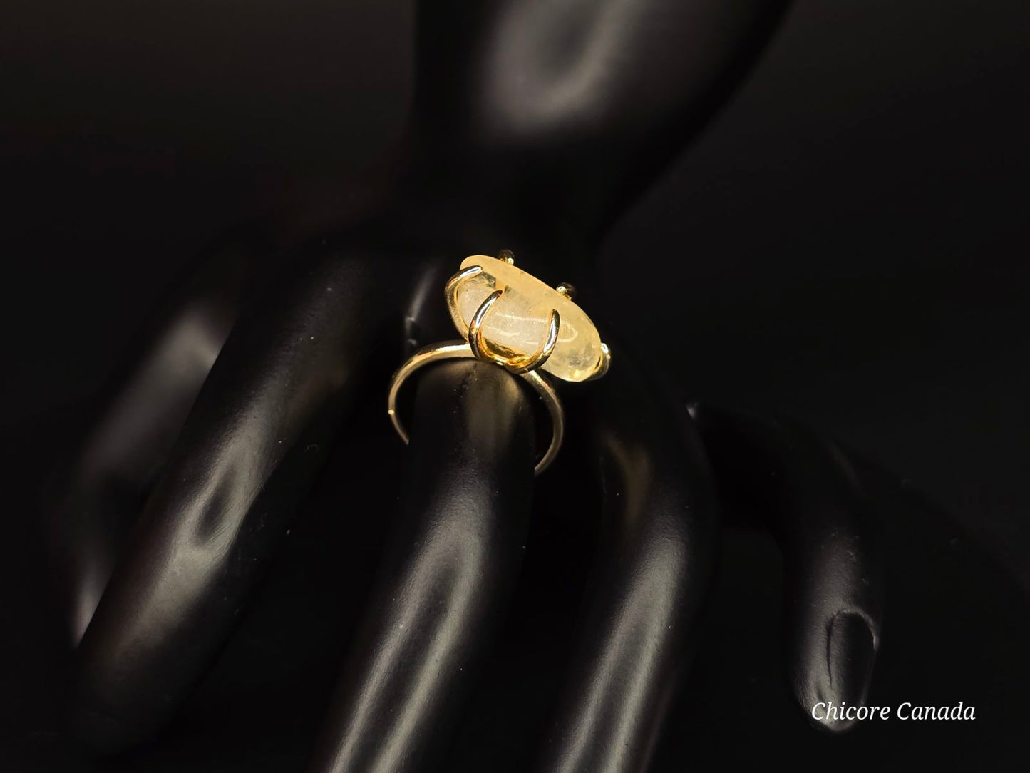 Citrine Adjustable Delicate Ring