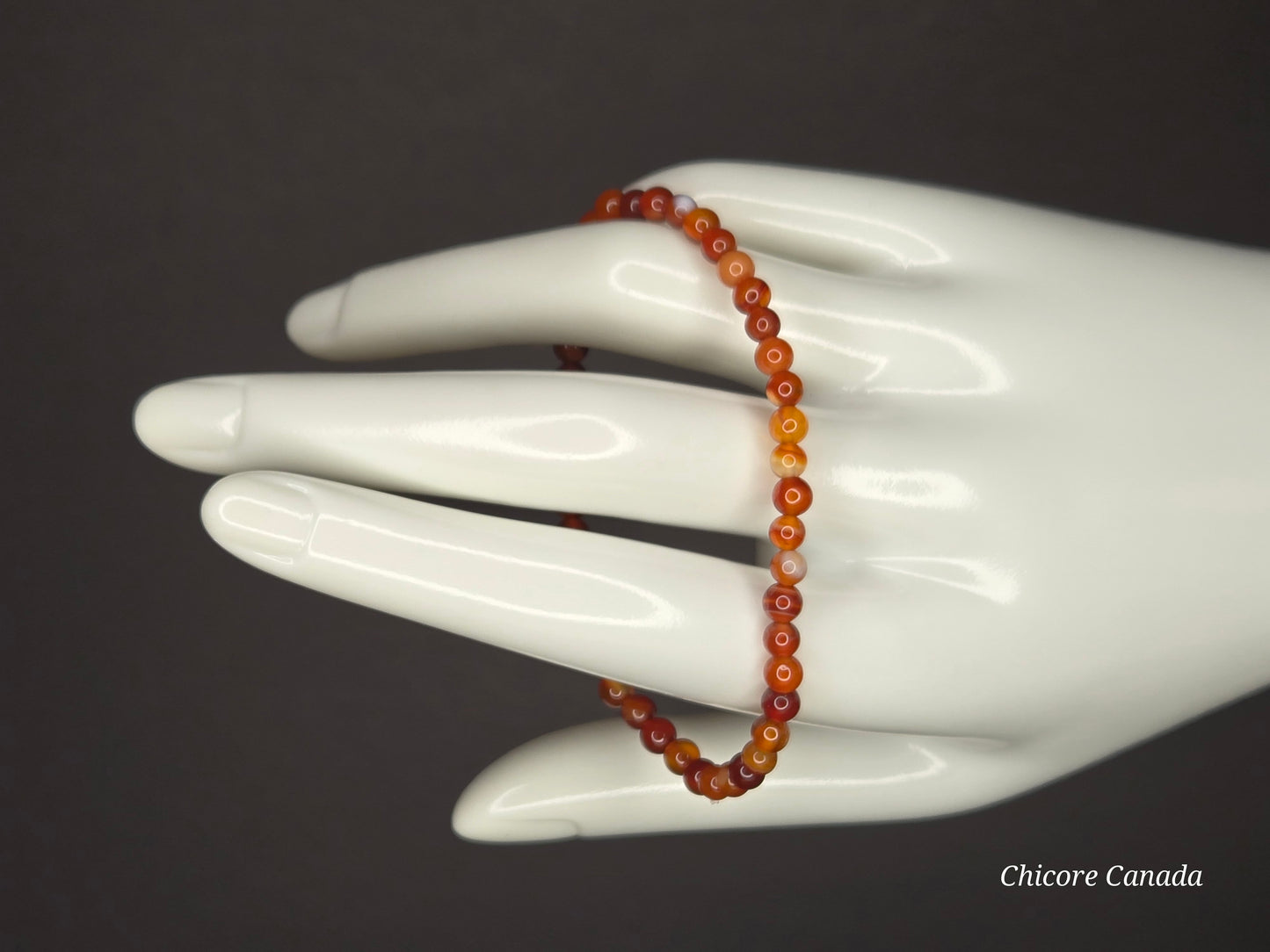Dainty Carnelian Beaded Bracelet – A Bold Spark of Confidence and Creativity