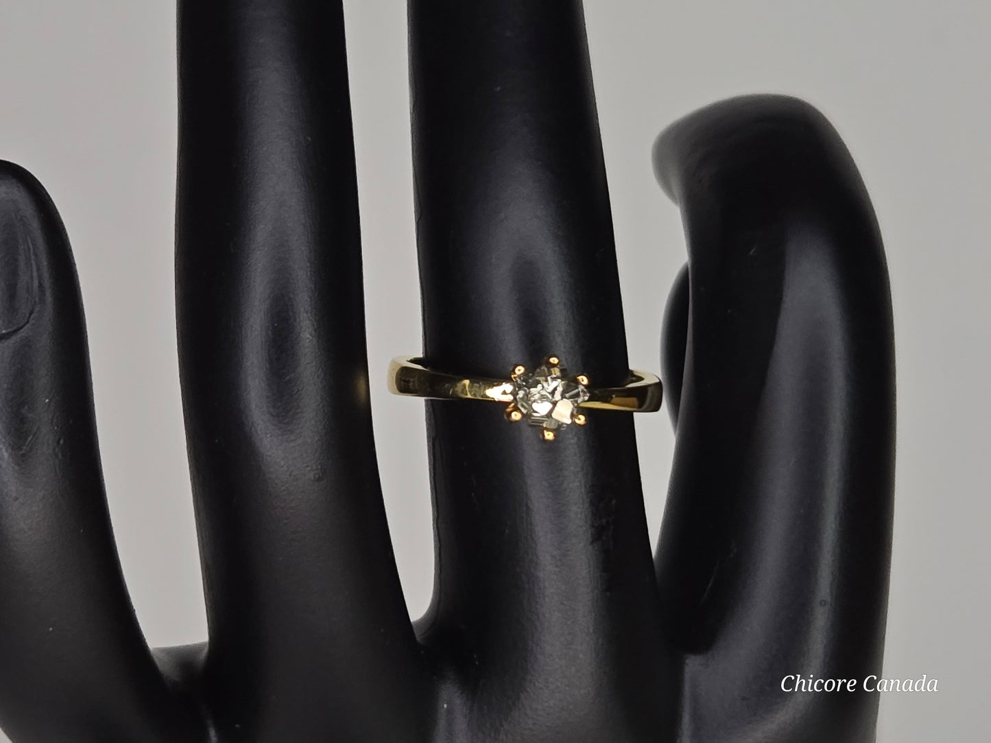 Bague ajustable en pyrite brute faite à la main en argent sterling 925 – Design luxueusement délicat