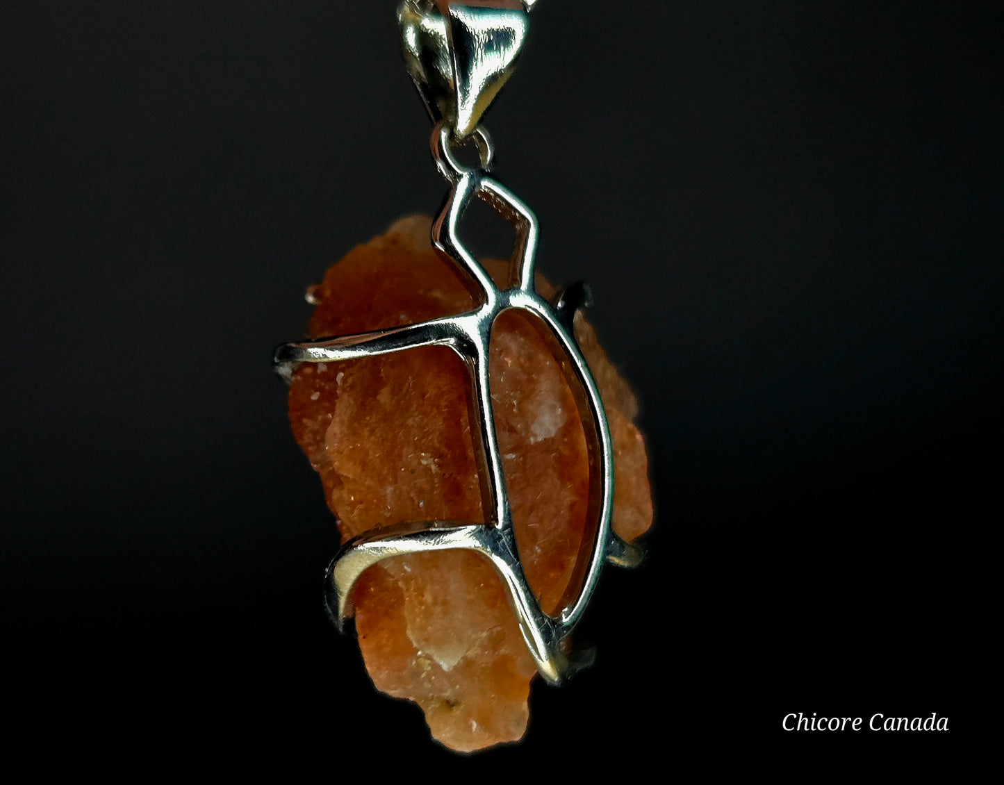 Raw Sunstone Handmade Pendant with Adjustable Necklace – Sophisticated and Timeless Design