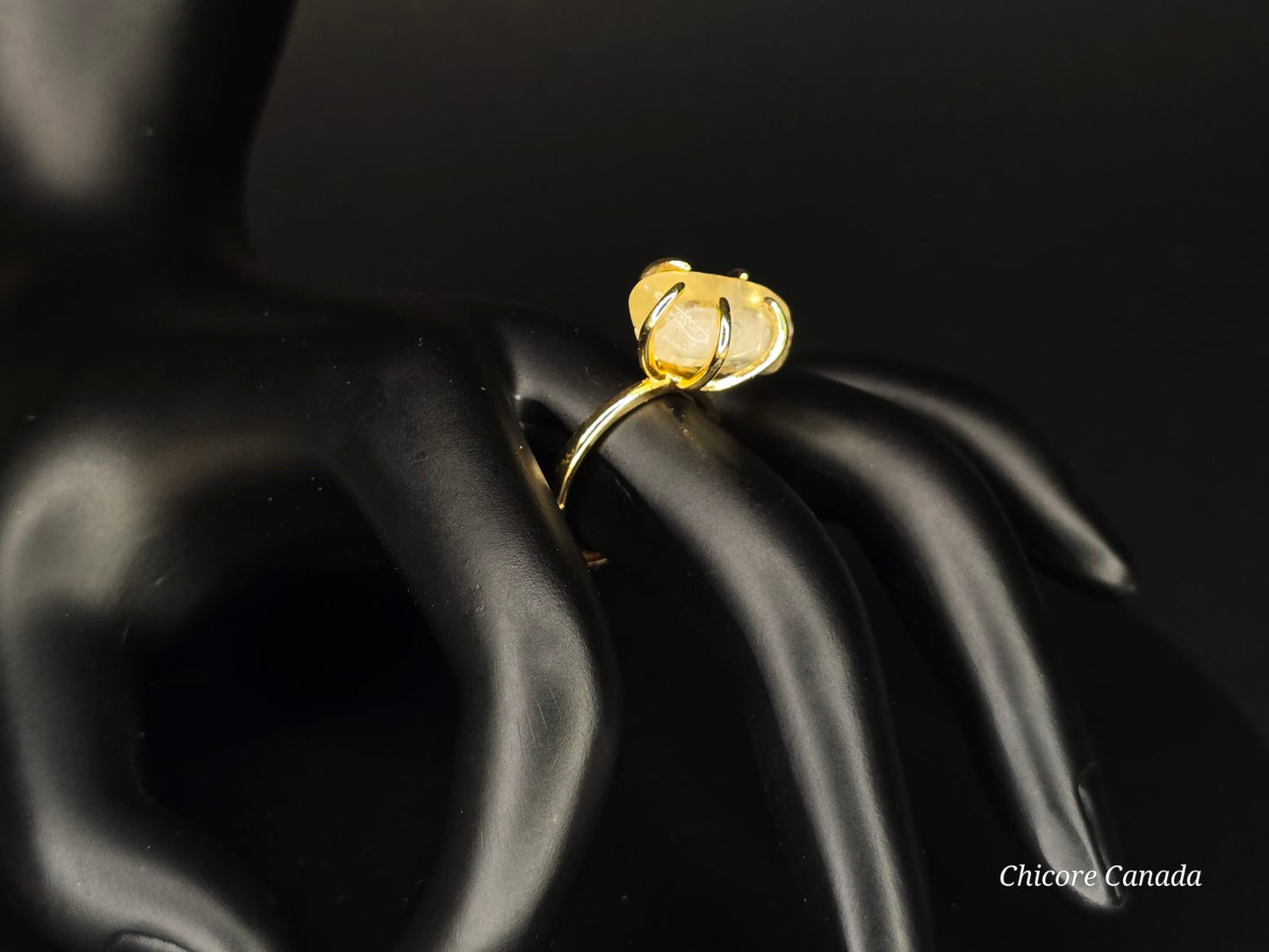 Citrine Adjustable Delicate Ring