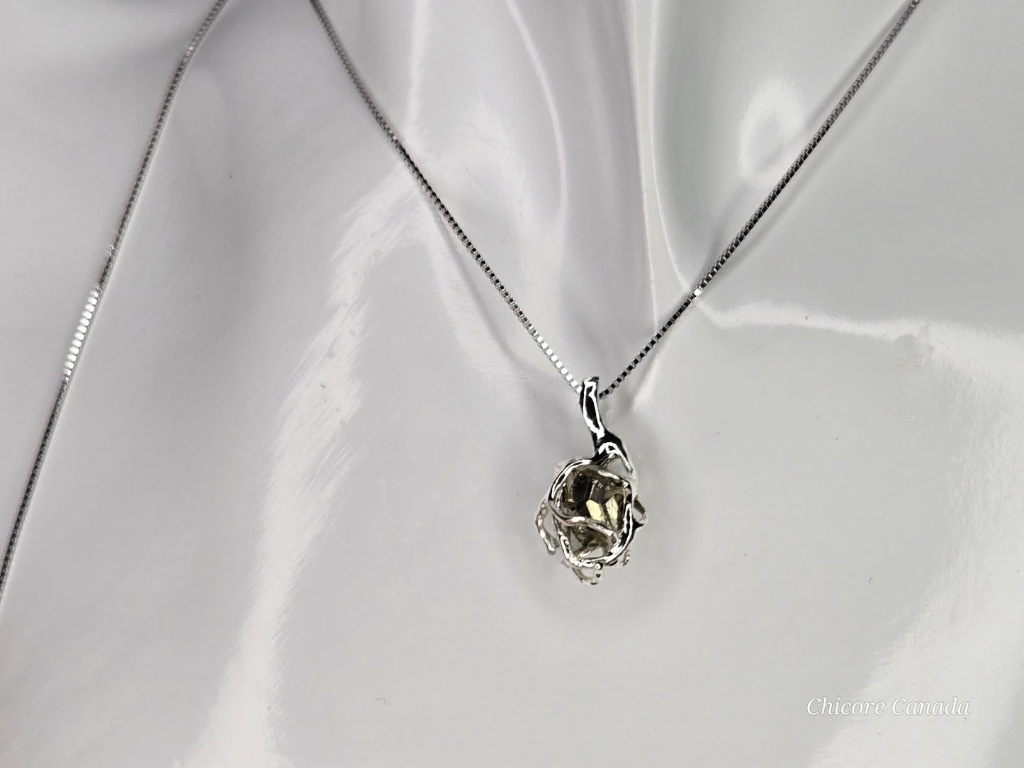 Abundance & Strength: Raw Pyrite and Sterling Silver Necklace