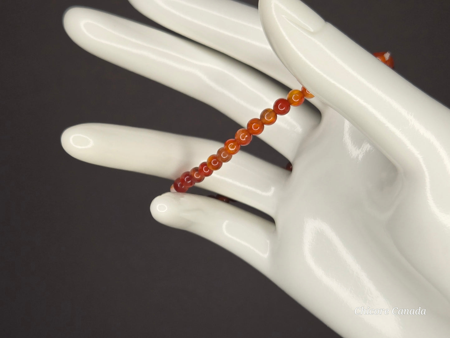Dainty Carnelian Beaded Bracelet – A Bold Spark of Confidence and Creativity
