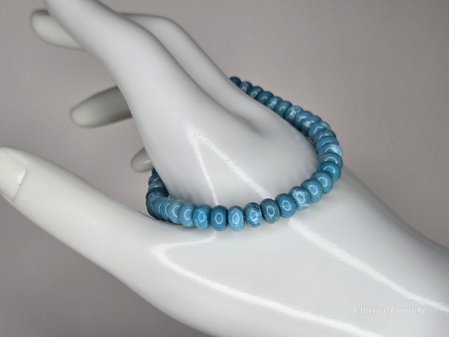 AAA Natural Larimar Handmade Bracelet – Serenity in Every Stone