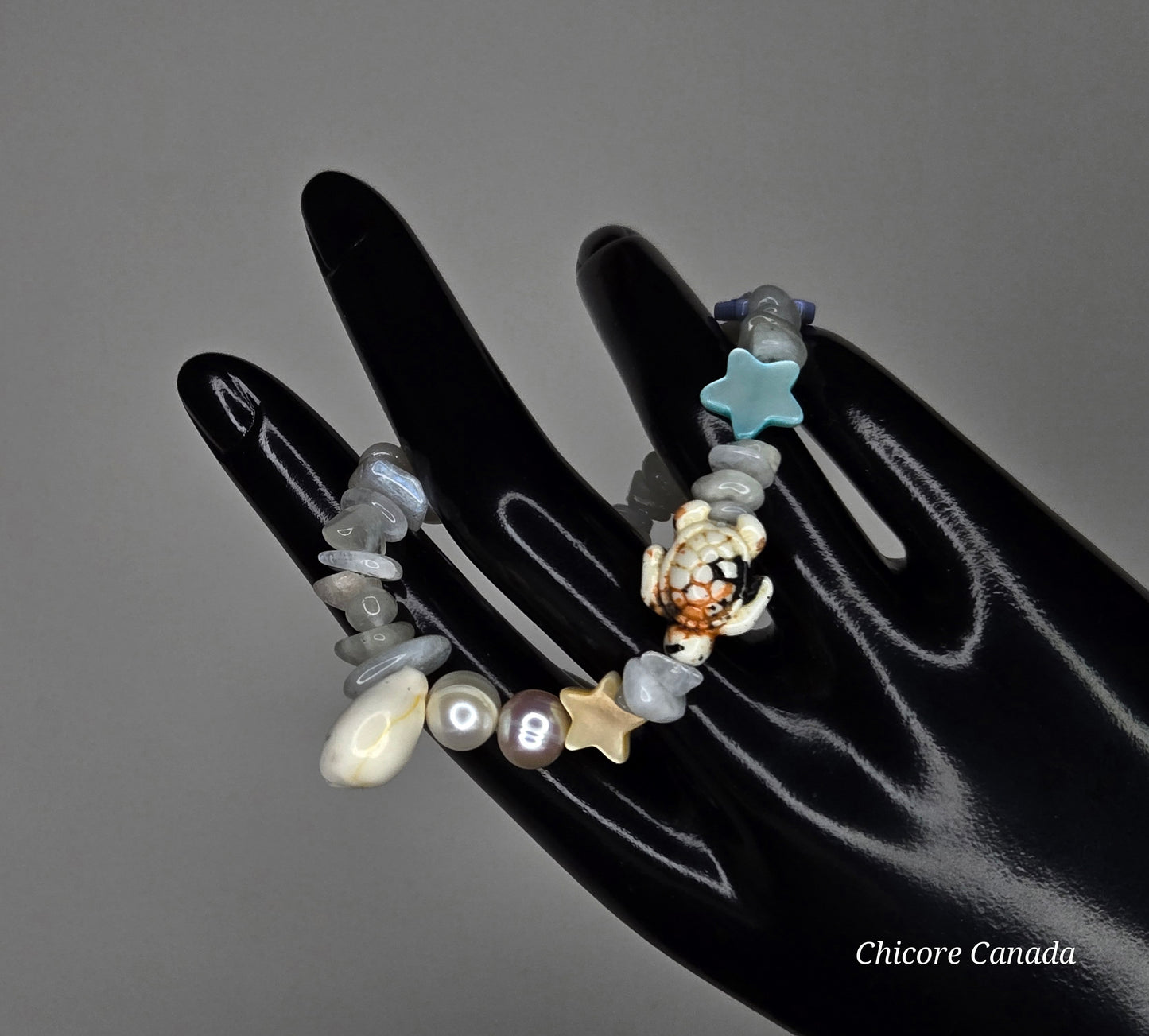 Boho Beach Charm Moonstone Bracelet – Customizable Summer Jewelry