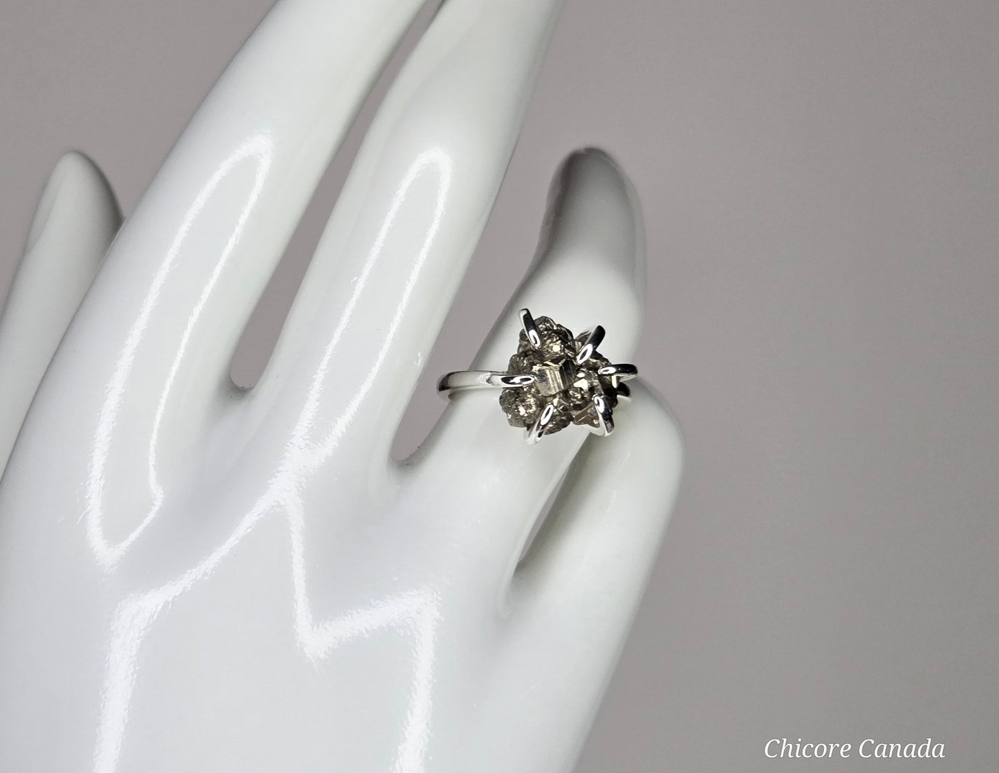 Adjustable Raw Pyrite Statement Ring – Bold Sophistication & Strength
