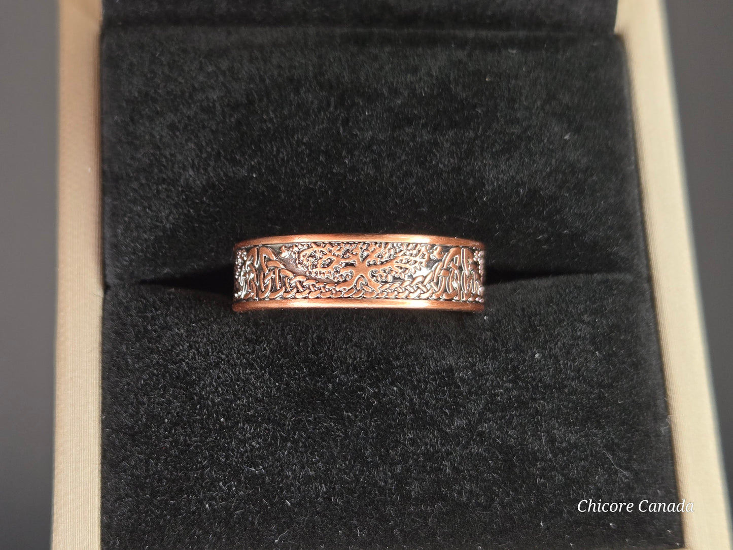 Copper Tree of Life Magnetic Adjustable Ring – Luxury Healing Jewelry with 4 Magnets