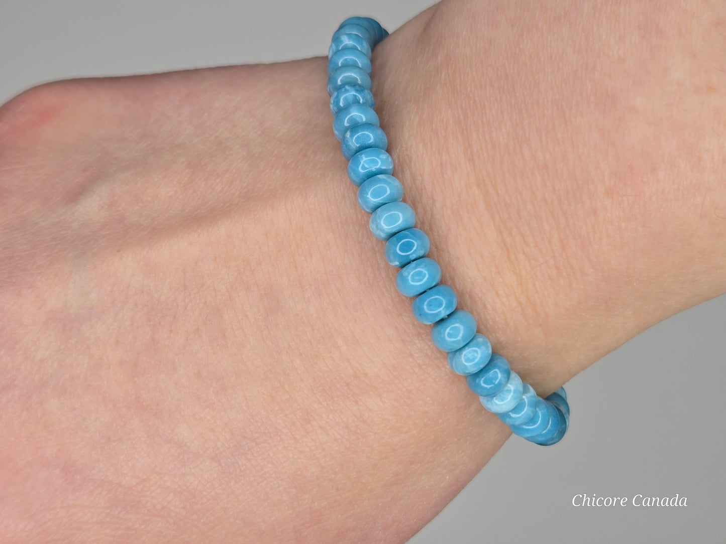 Natural Larimar Handmade Bracelet – Serenity in Every Stone