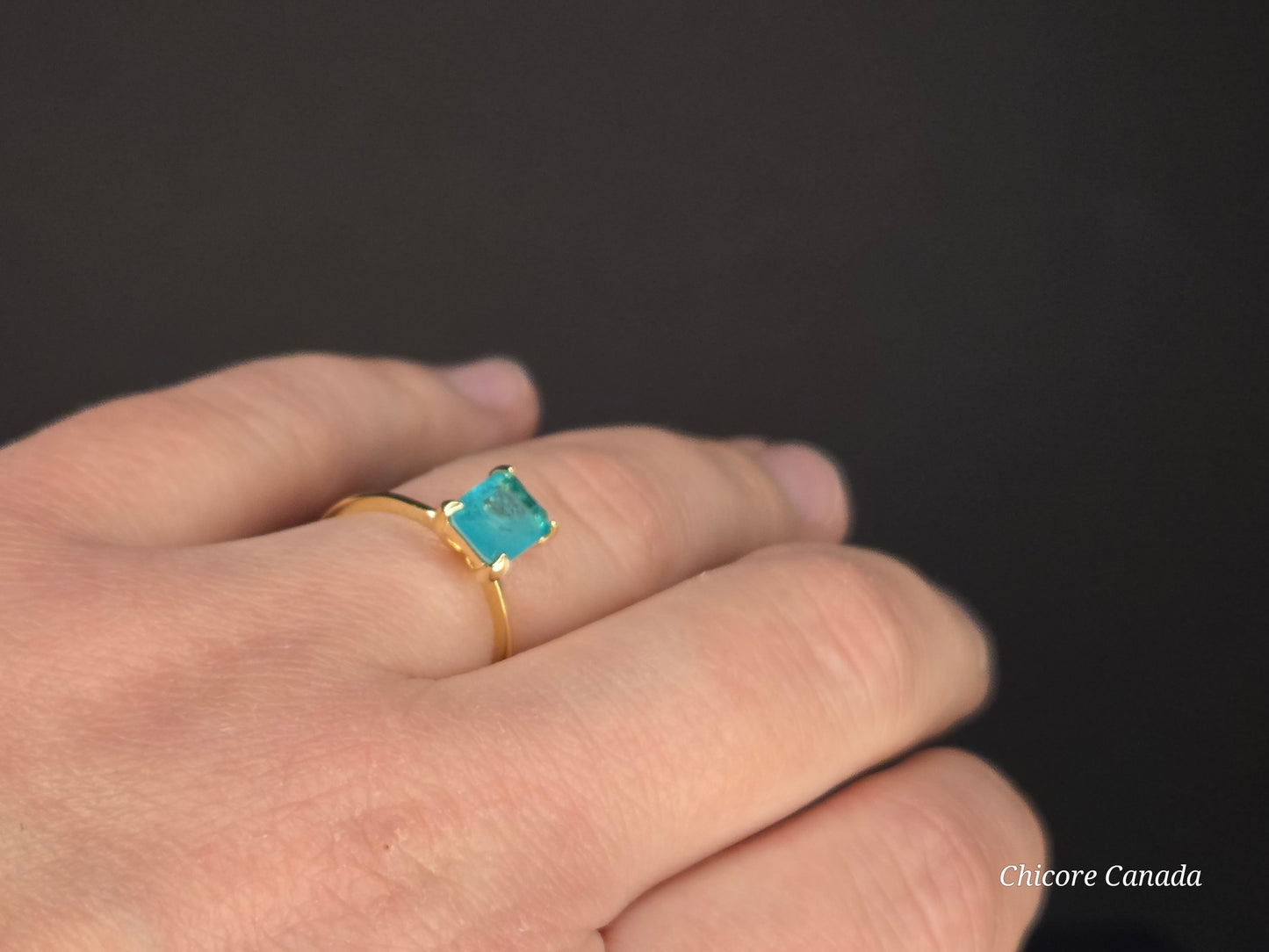 Delicate Sophisticated Statement of Elegance - 925 Sterling Silver Exquisite Paraiba Tourmaline Ring
