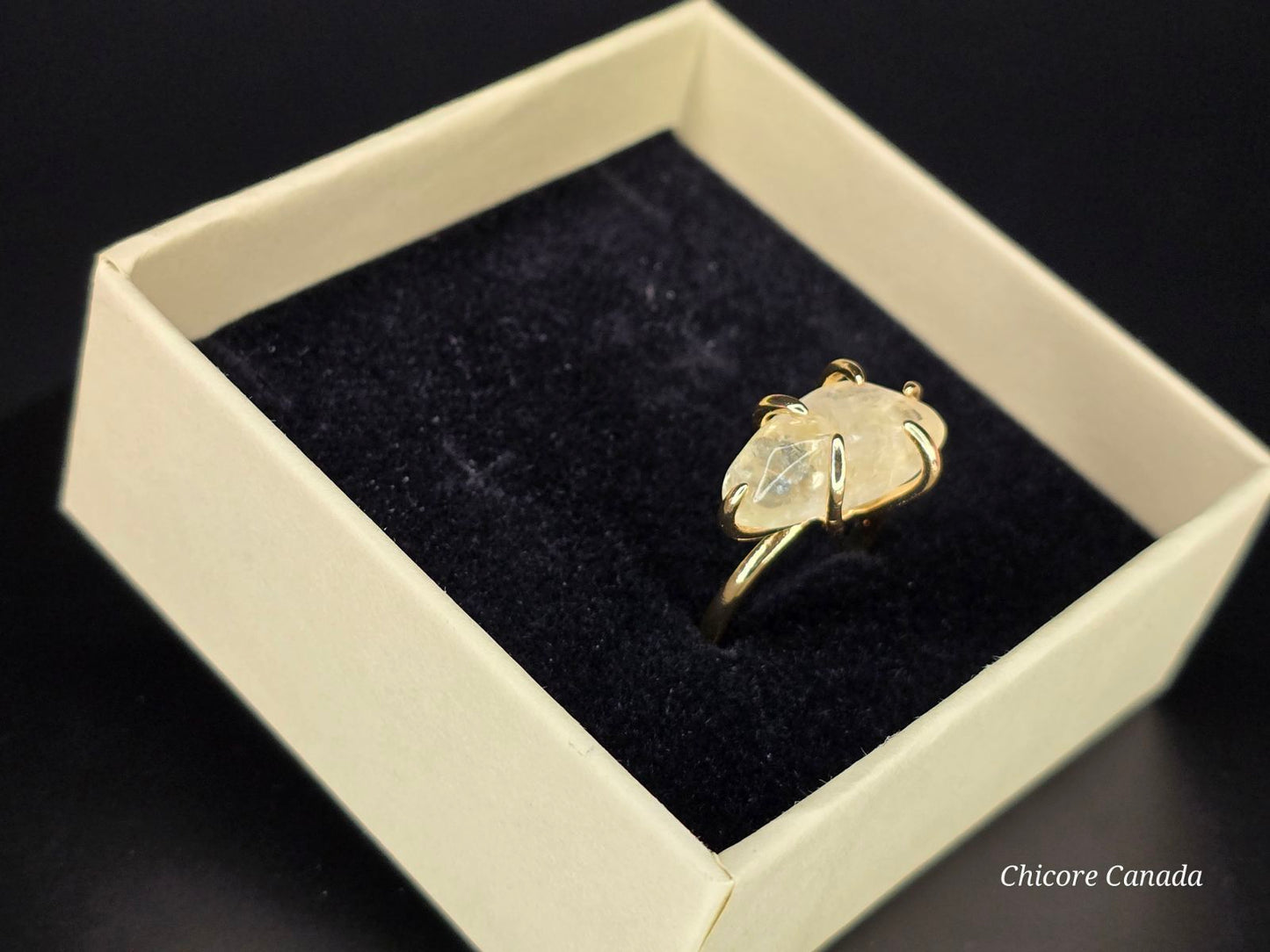 Citrine Adjustable Delicate Ring