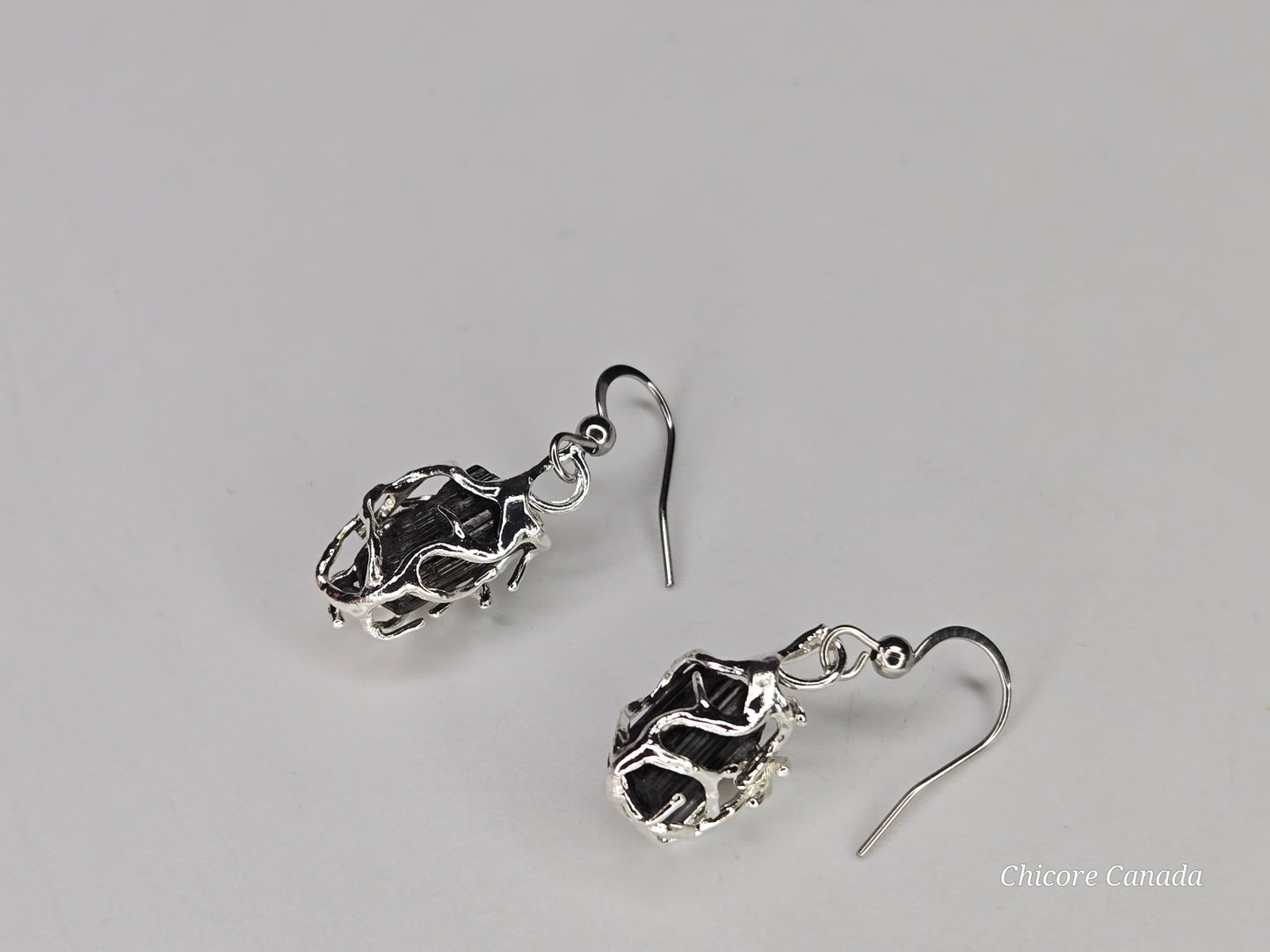 Timeless Protection: Drop Earrings Featuring Black Tourmaline