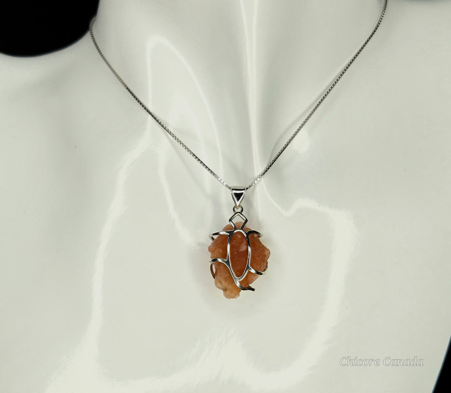 Raw Sunstone Handmade Pendant with Adjustable Necklace – Sophisticated and Timeless Design