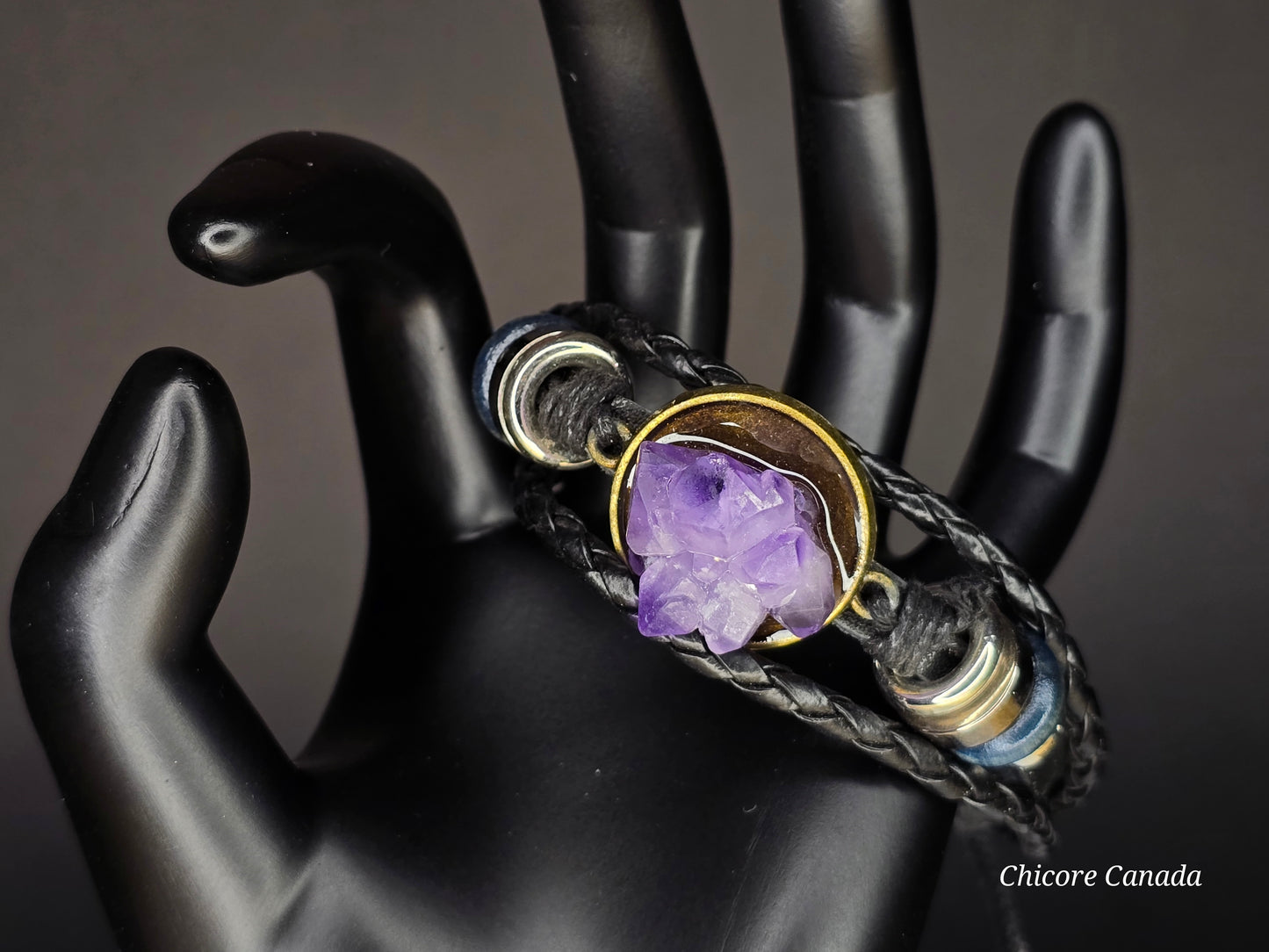Sérénité Majestueuse : Bracelet en Pierre d'Améthyste Naturelle